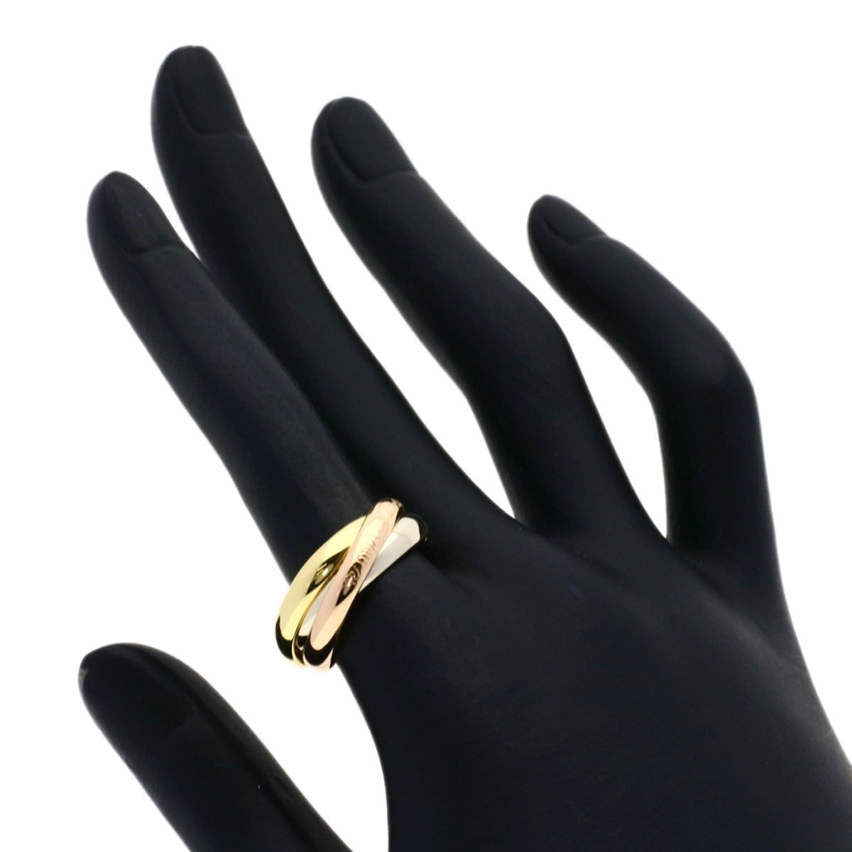 Vendome Louis Cartier Band Ring 18K Tricolor Gold