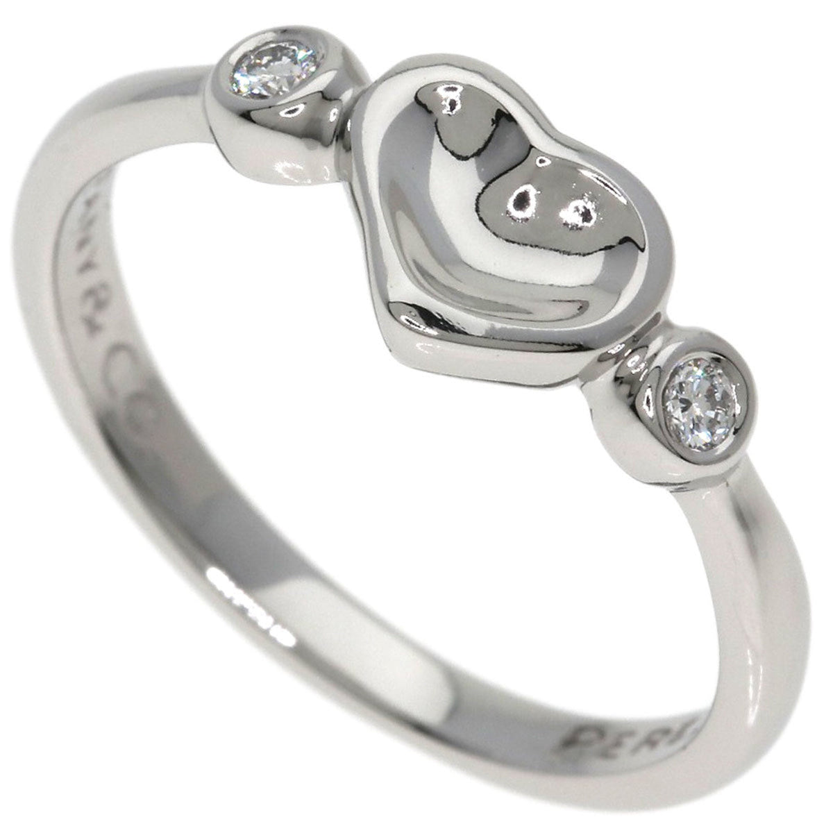 Full Heart Band Ring Platinum With Diamond