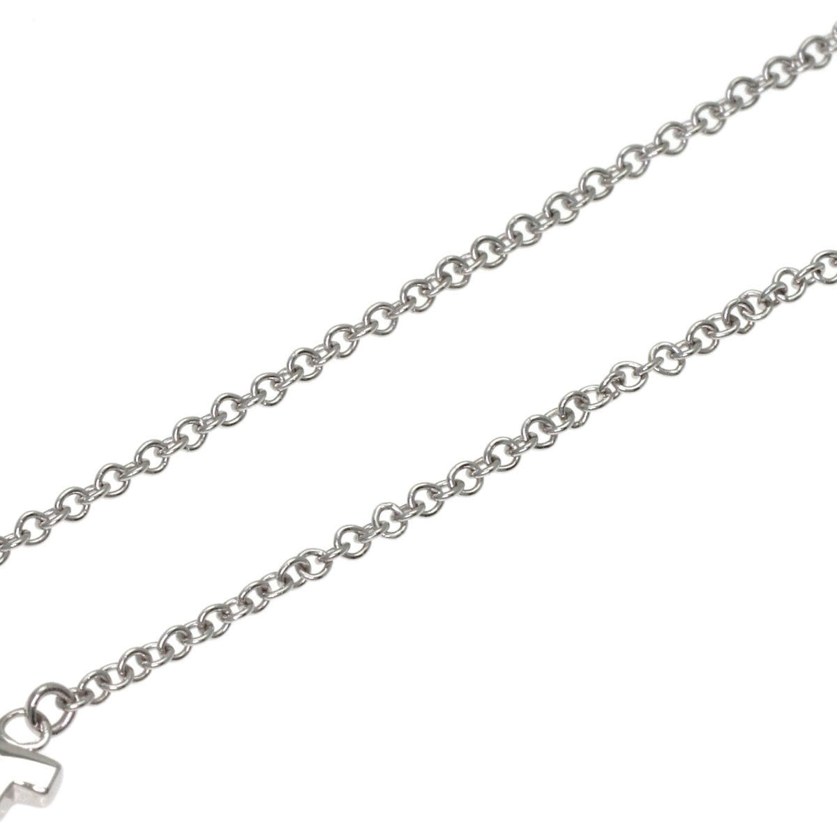 T Smile Pendant Necklace 18K White Gold