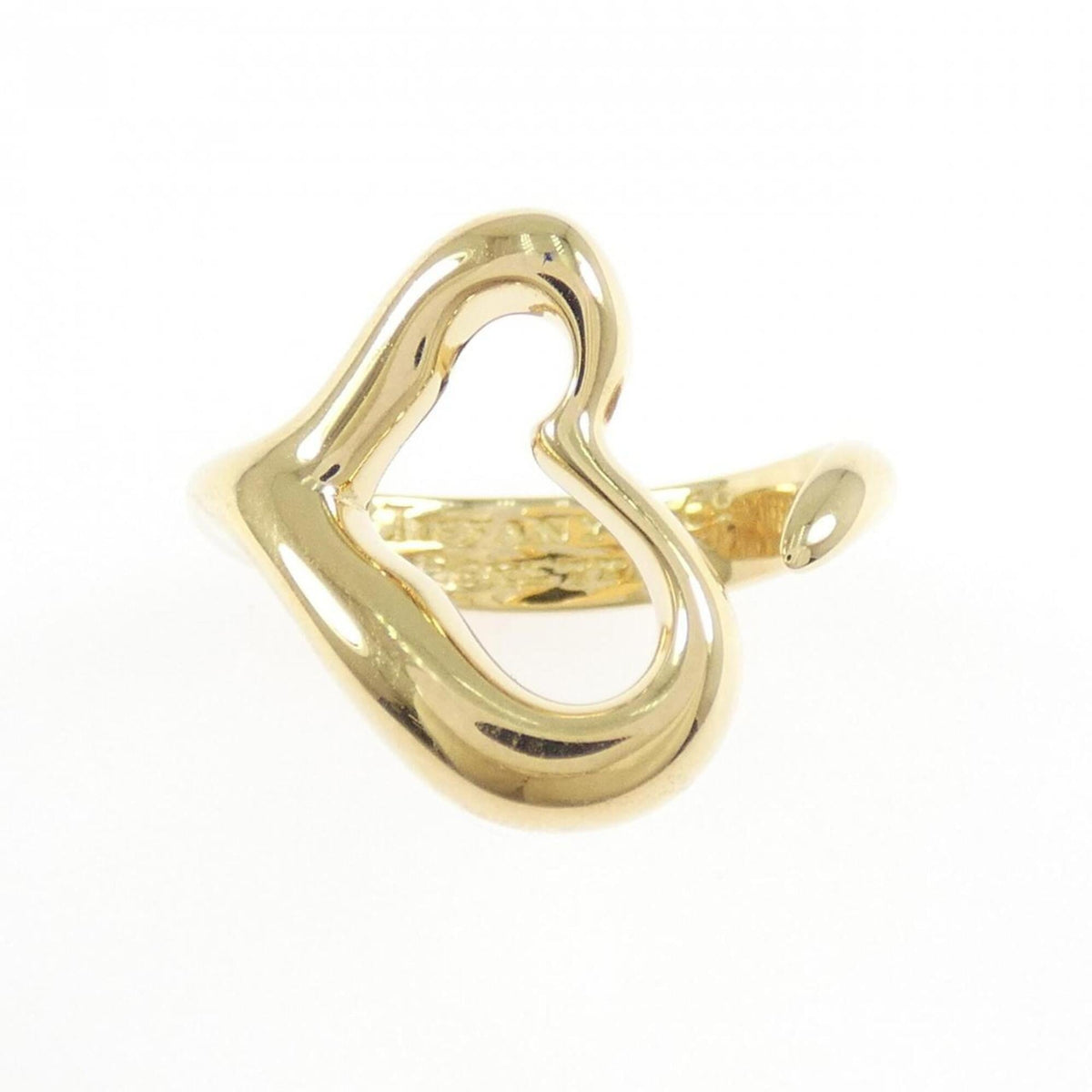 Open Heart Ring 18K Yellow Gold 15.8mm
