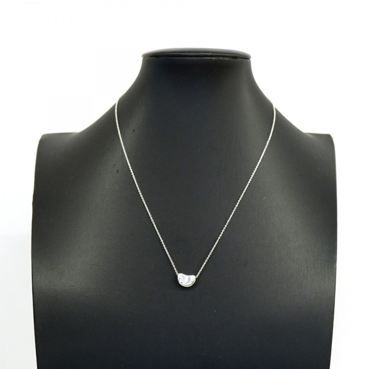 Bean Pendant Necklace Sterling Silver 7.5mm